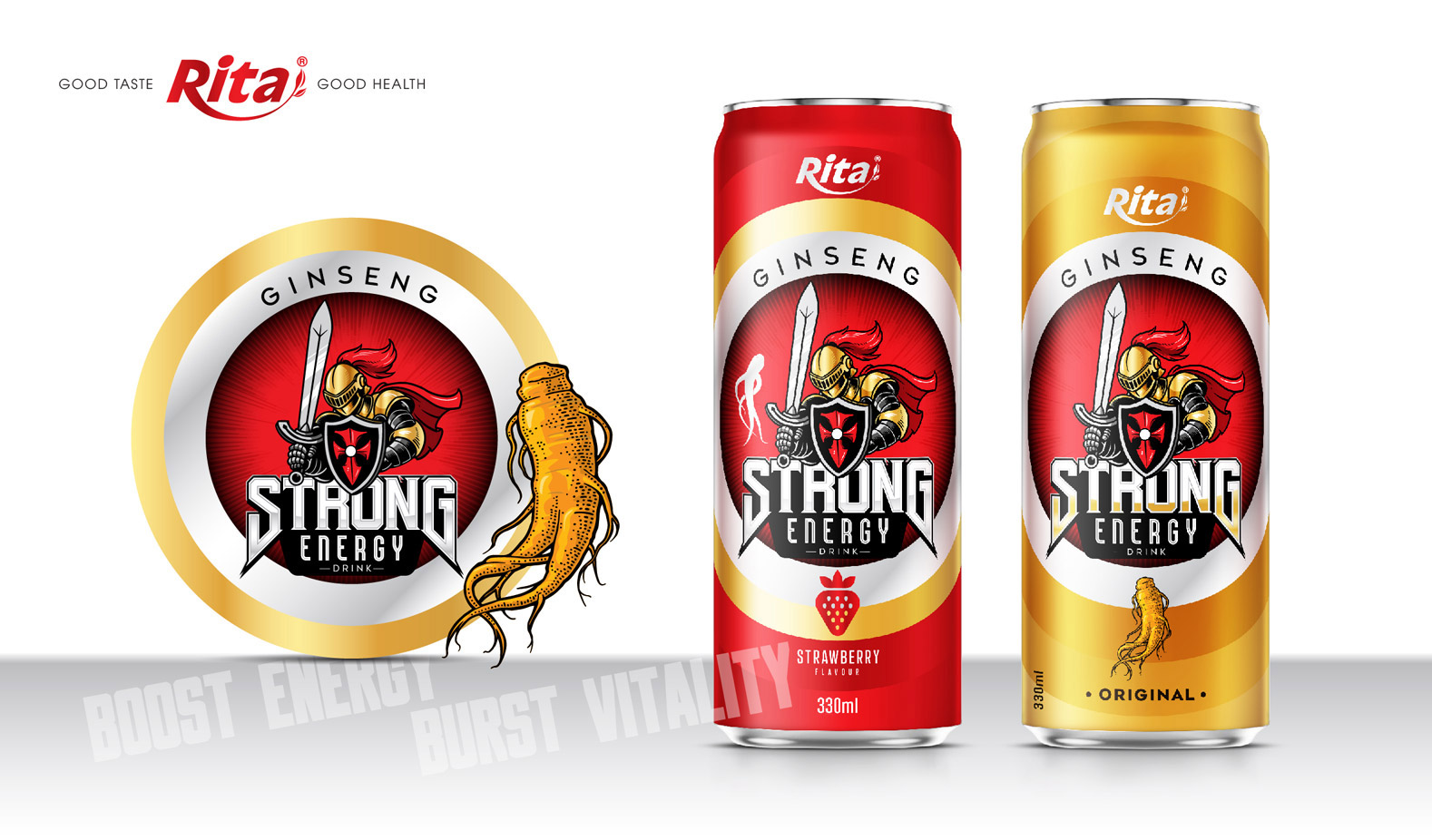 Poster Strong Energy Rita Beverage Mannufactorer