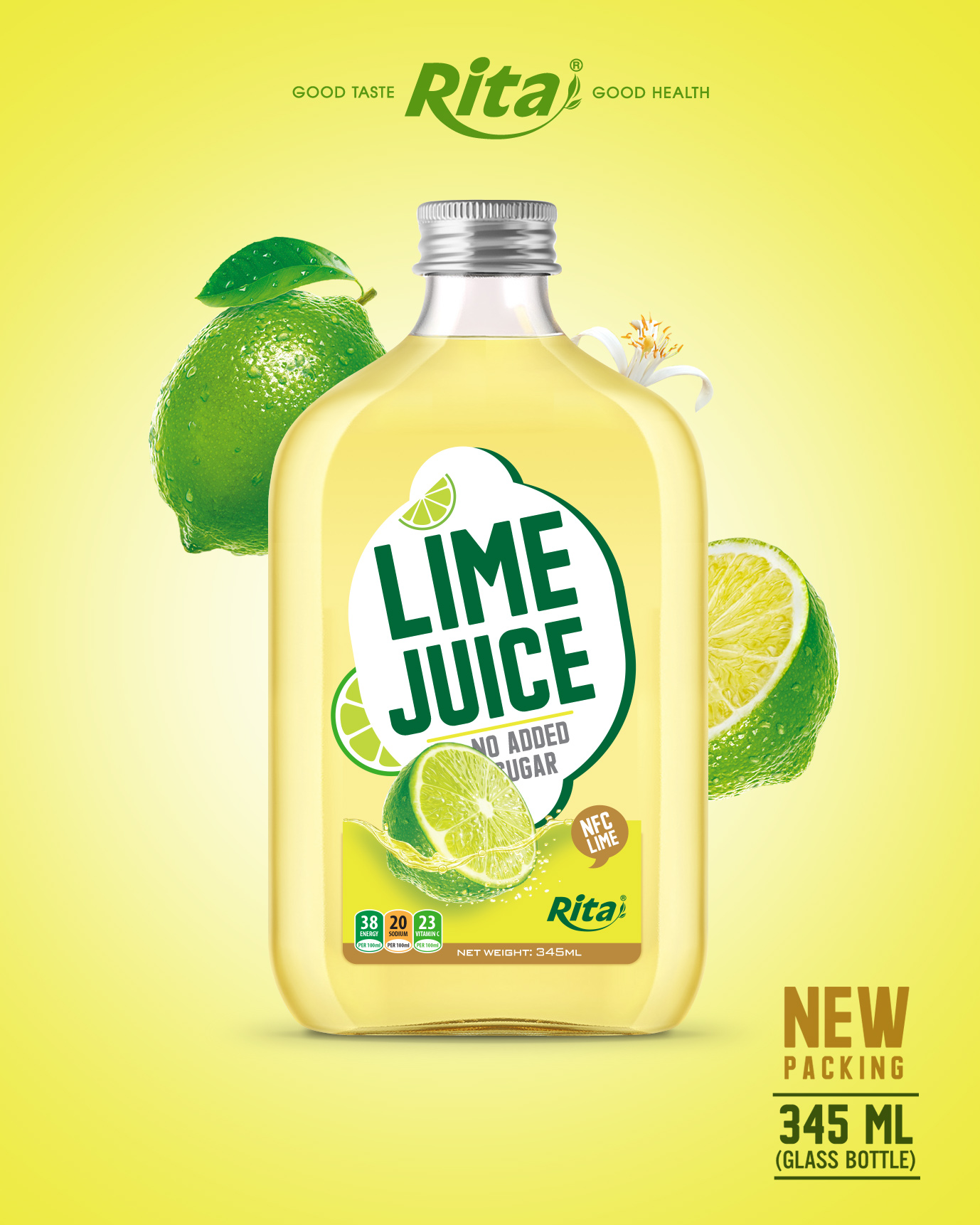 Lime Juice 345ml Glass bottle 