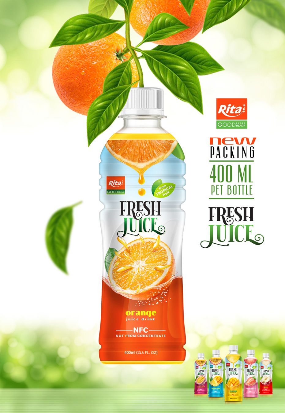 Poster Orange 400ml Pet