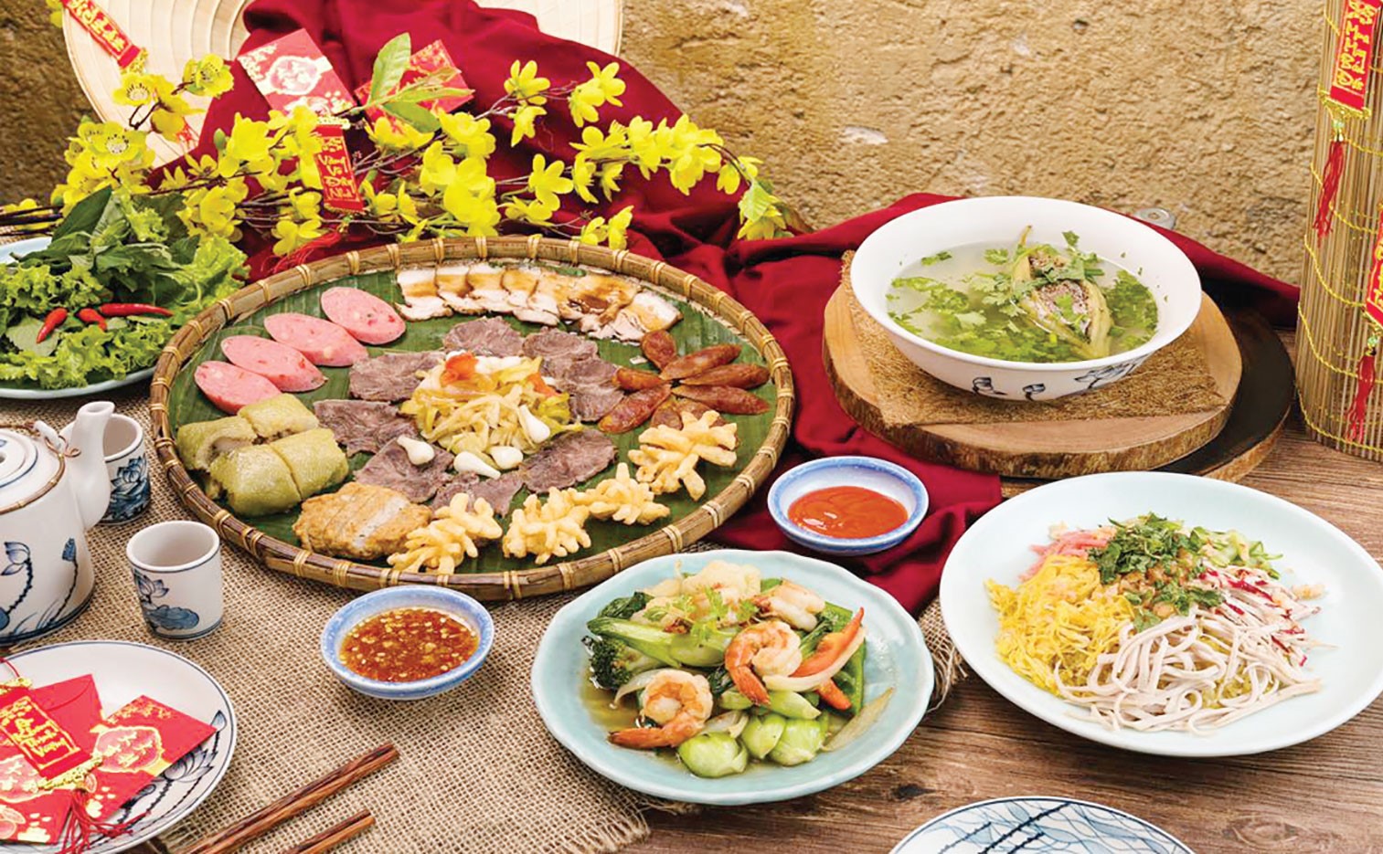 Dishes prepared for Tet are very diverse and mouth watering