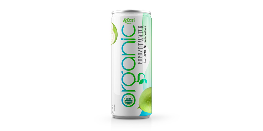 Rita Organic Coconut Water 250ml Slim Can Rita Organic Coconut Water 250ml Slim Can
