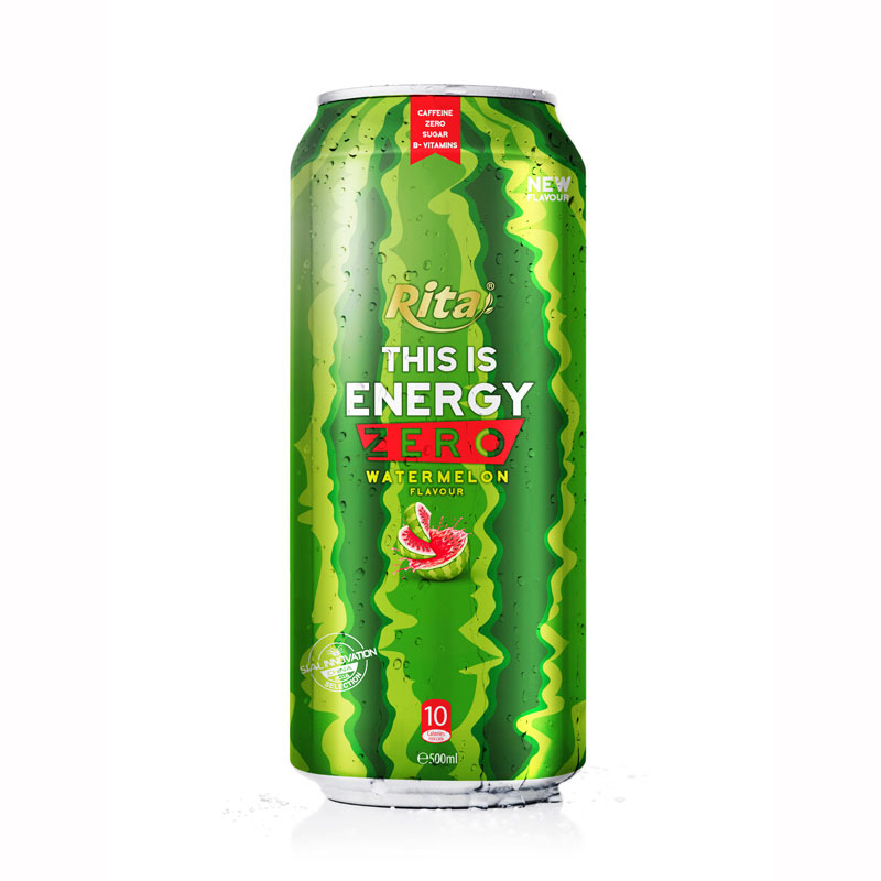 Watermelon Flavor Energy Drink 500ml Alu Can 500ml Alu Can Watermelon Flavour Energy Drink