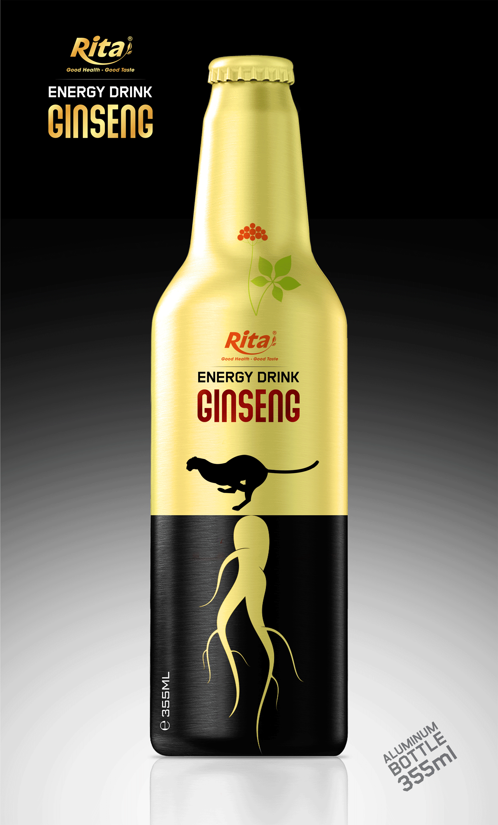 Aluminum bottle 355ml Run 3