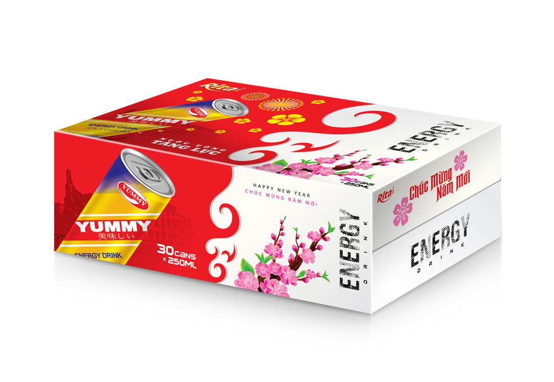 Cartons 30 Cans Yummy Energy Drink Carton Yummy