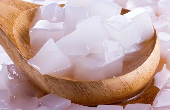 Nata de coco is widely used in the cuisine of many Asian countries Nata de coco is widely used in the cuisine of many Asian countries