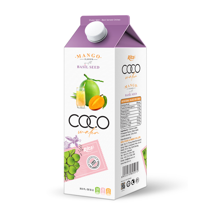 Rita Coco Water 1L Mango Flavor Rita Coco Water 1L Mango Flavor