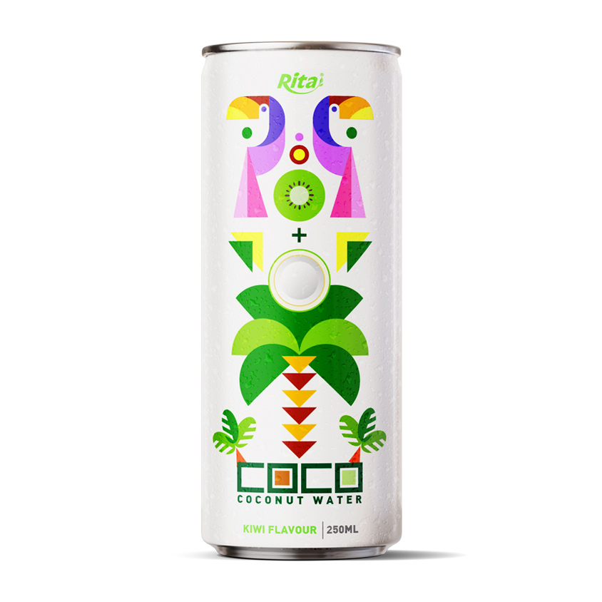 Rita Coconut Water With Kiwi Flavor 250ml Slim Can