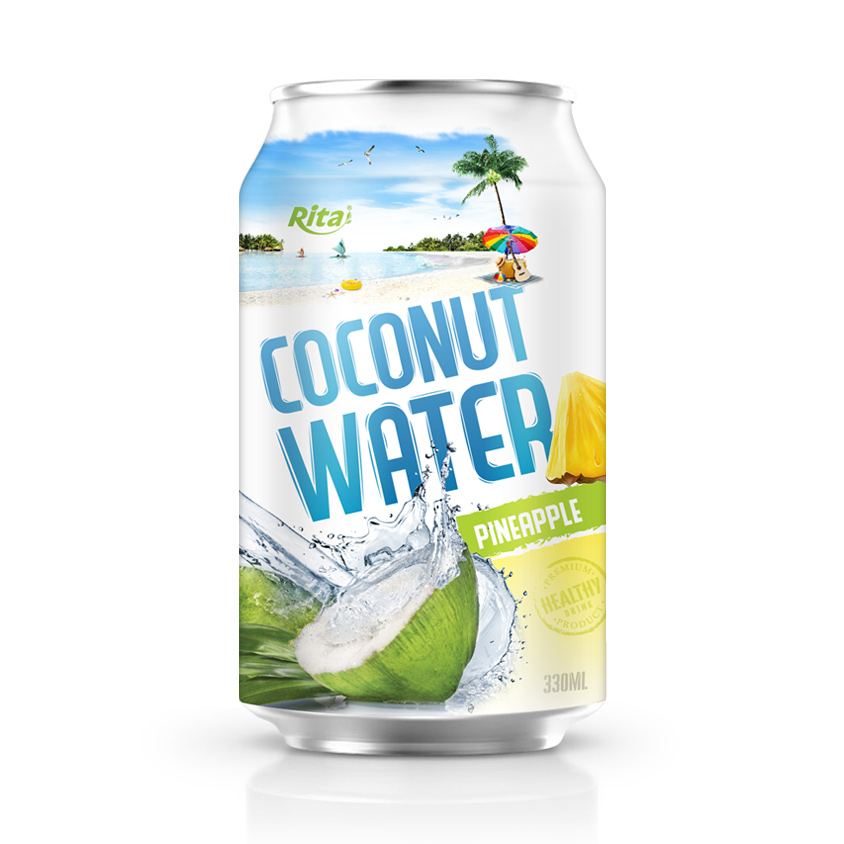 Rita 330ml Can Coconut Water Pineapple Flavor Rita 330ml Can Coconut Water Pineapple Flavor