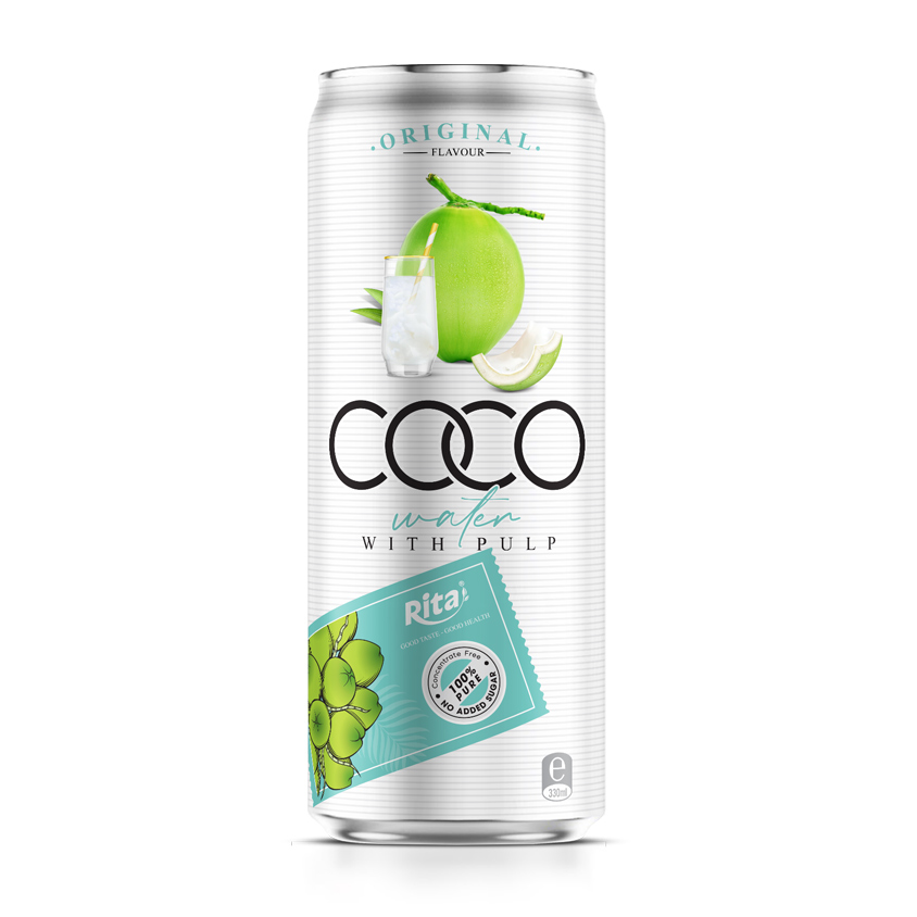 Rita Coco Water With Pulp 330ml Can Original Flavor Rita Coco Water With Pulp 330ml Can Original Flavor