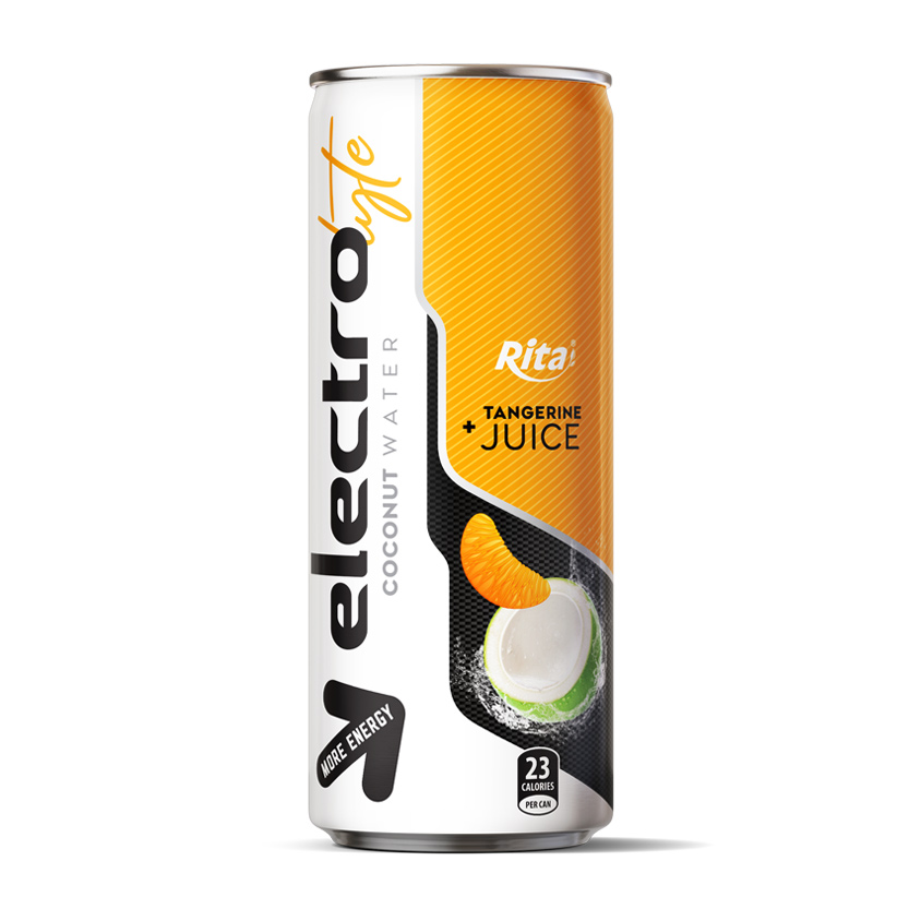 Rita Electrotyle 250ml Can Coconut water Tangerine Flavor Rita Electrotyle 250ml Can Coconut water Tangerine Flavor