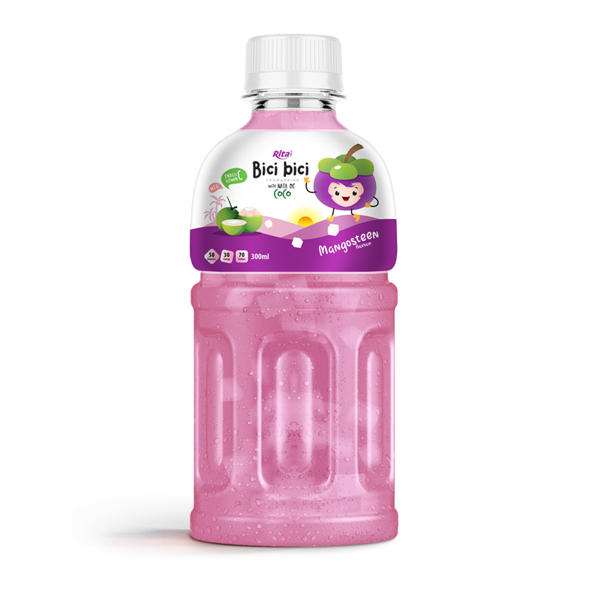 Bici Mangosteen Juice With Nata De Coco Bici 300mlbottle mangosteen