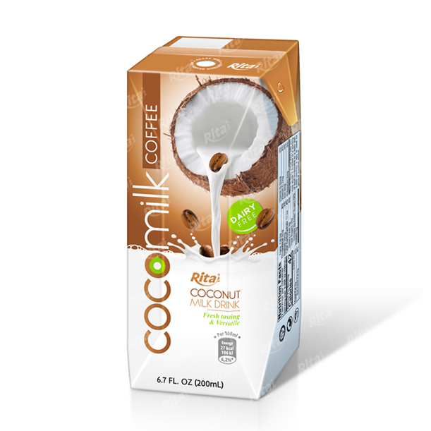 Rita Coconut Milk With Coffee Flavor 200ml Paper Box Rita Coconut Milk With Coffee Flavor 200ml Paper Box