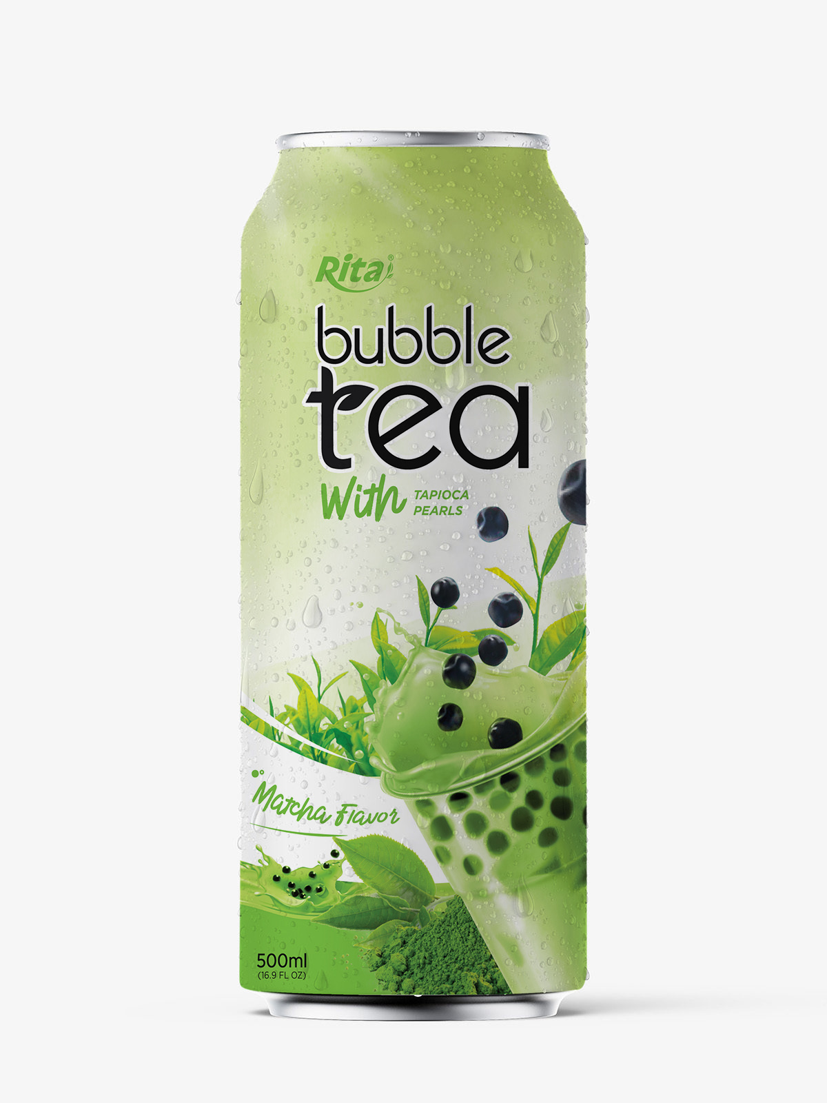 RITA Green Tea Bubble Tea Matcha Flavor RITA Bubble Tea Matcha green tea flavor 500ml