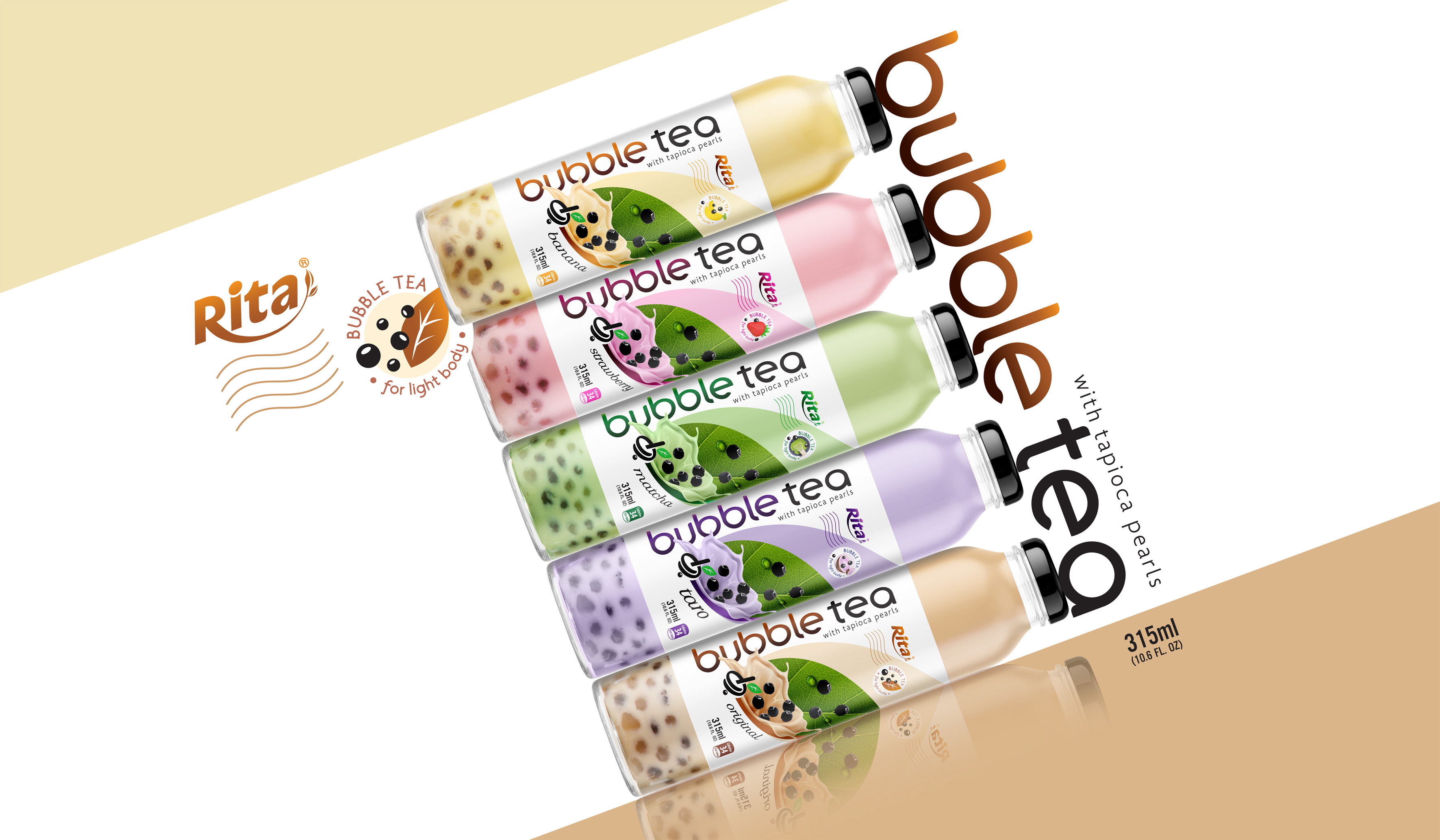 Bubble Tea 315ml Glass Bottle