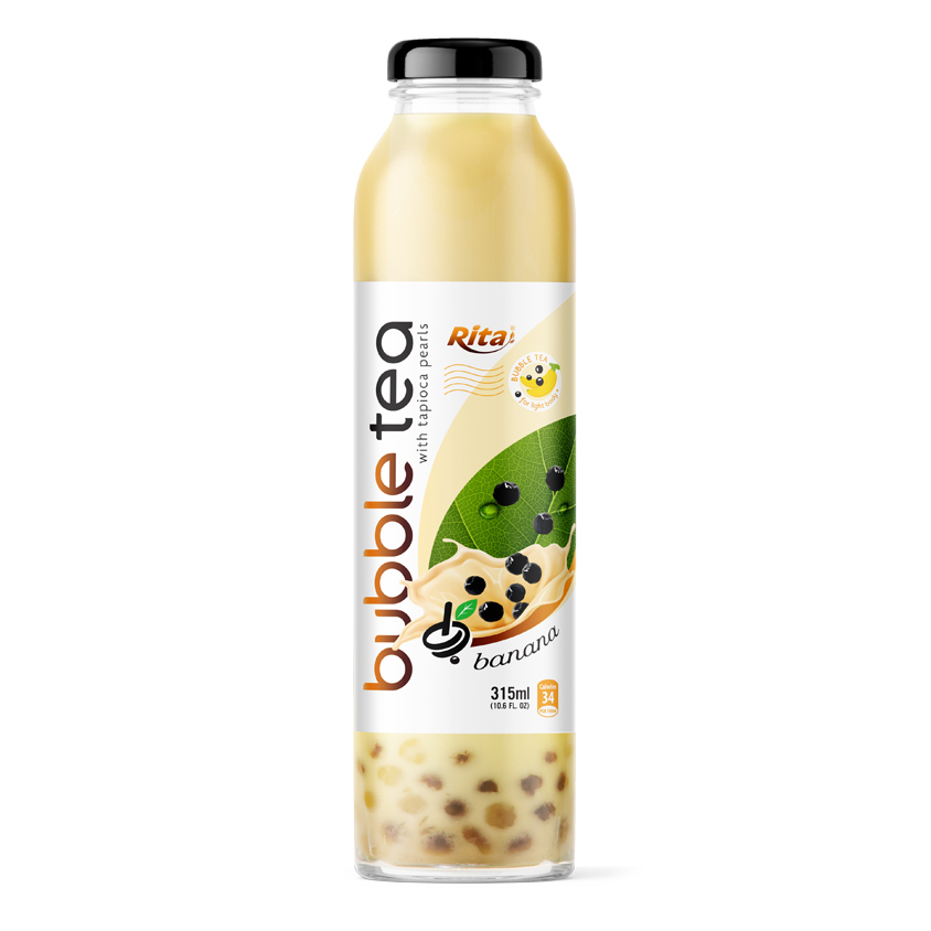 Glass Bottle 315ml Bubble Tea Banana Flavor Glass bottle 315ml Bubble Tea 5
