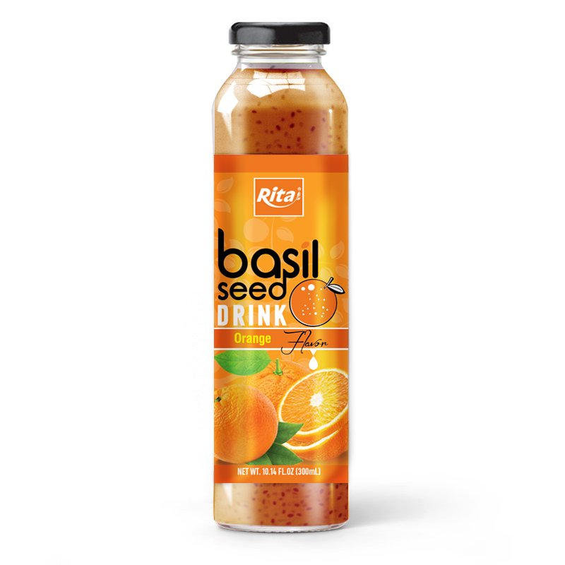 Basil Seed Drink With Orange Juice 330ml Glass Bottle Basil orange 300ml