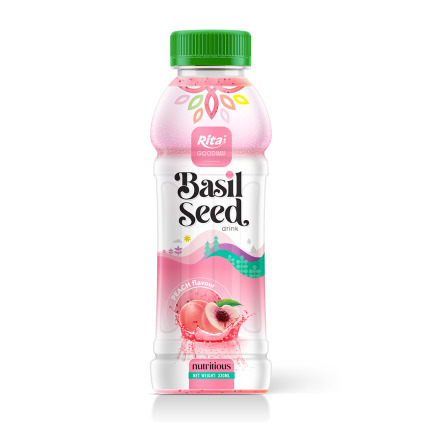 Basil Seed 330ml Pet Bottle Peach Juice Basil seed 330ml PeT Bottle Peach Juice
