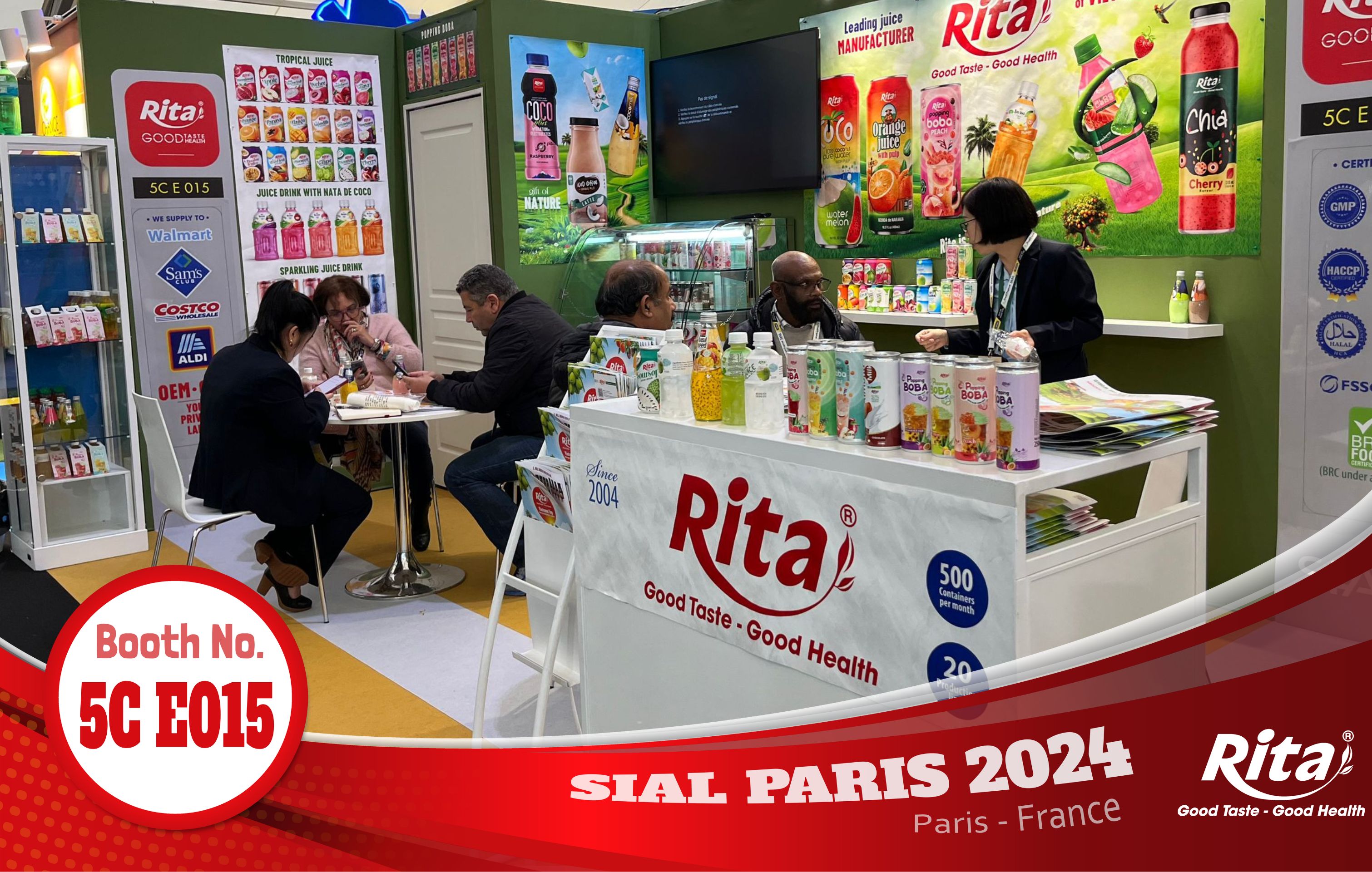 Customers visit Rita company booth 7