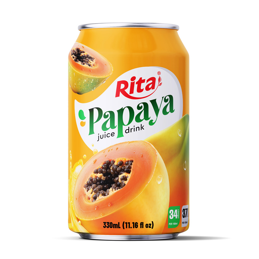 Rita Brand Real Fruit Juice 11.16 fl oz Papaya Juice Drink real fruit juice 11.16 fl oz papaya juice drink
