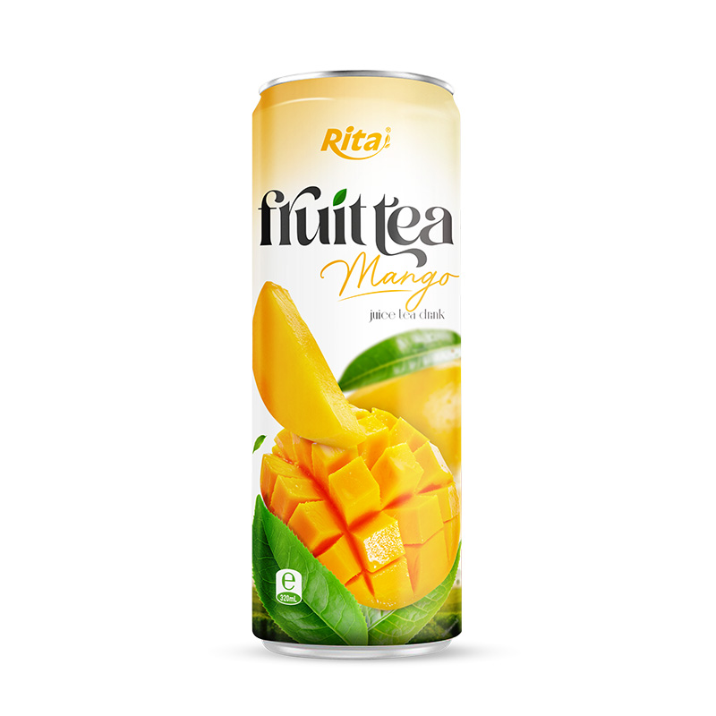 Rita 320ml sleek alu can mango bubble tea drink healthy with green tea 320ml Sleek alu can Mango bubble tea drink healthy with green tea
