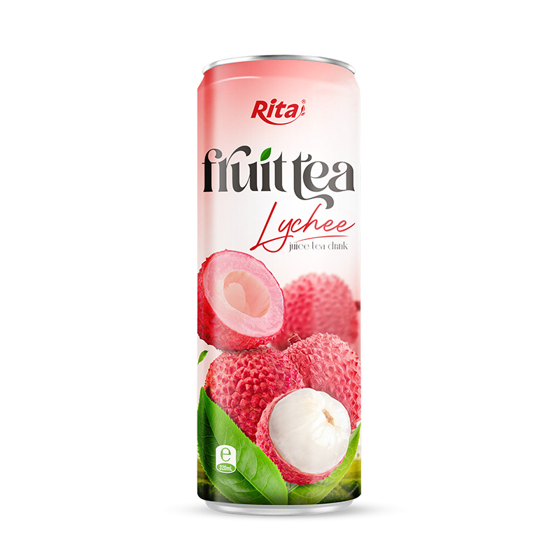 Rita 320ml sleek alu can taste lychee juice tea drink healthy with green tea 330ml Sleek alu can taste Lychee juice tea drink healthy with green tea