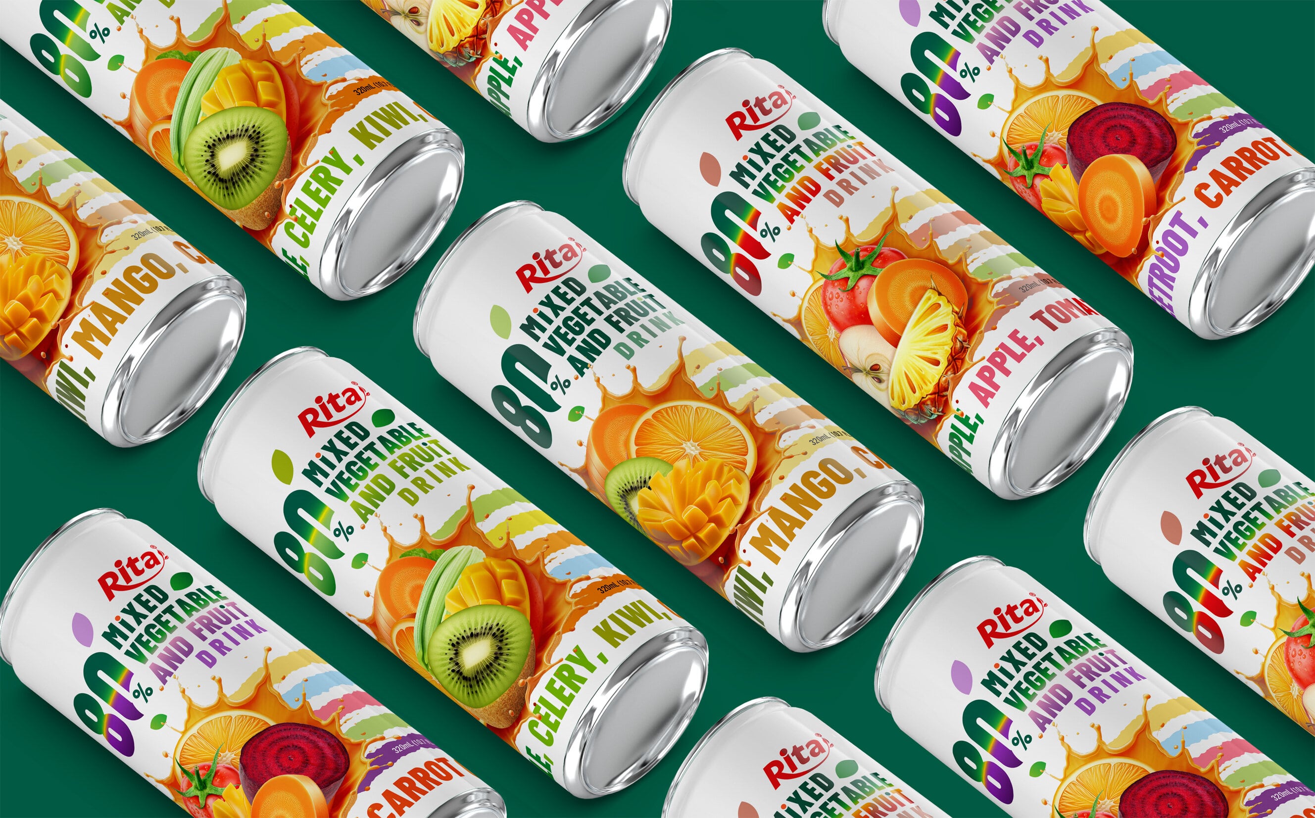 Poster 80 good to drink Mixed vegetable and fruit juice everyday