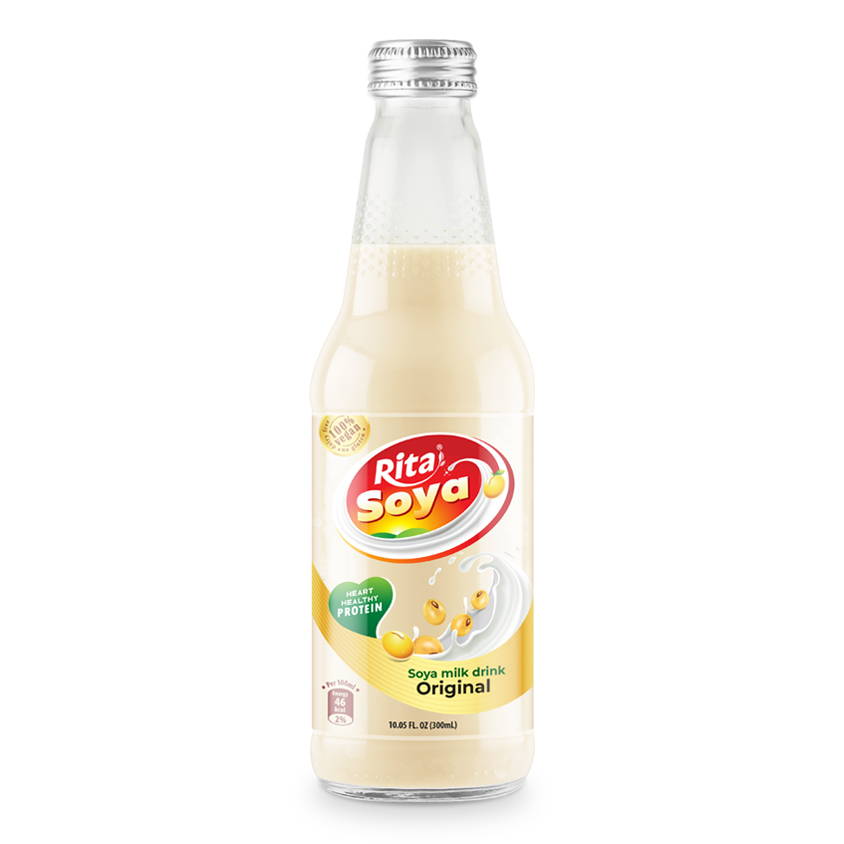 100 vegan Rita Soya milk drink original 10.05 fl oz glass bottle 100 vegan Rita Soya milk drink original 10.05 fl oz glass bottle