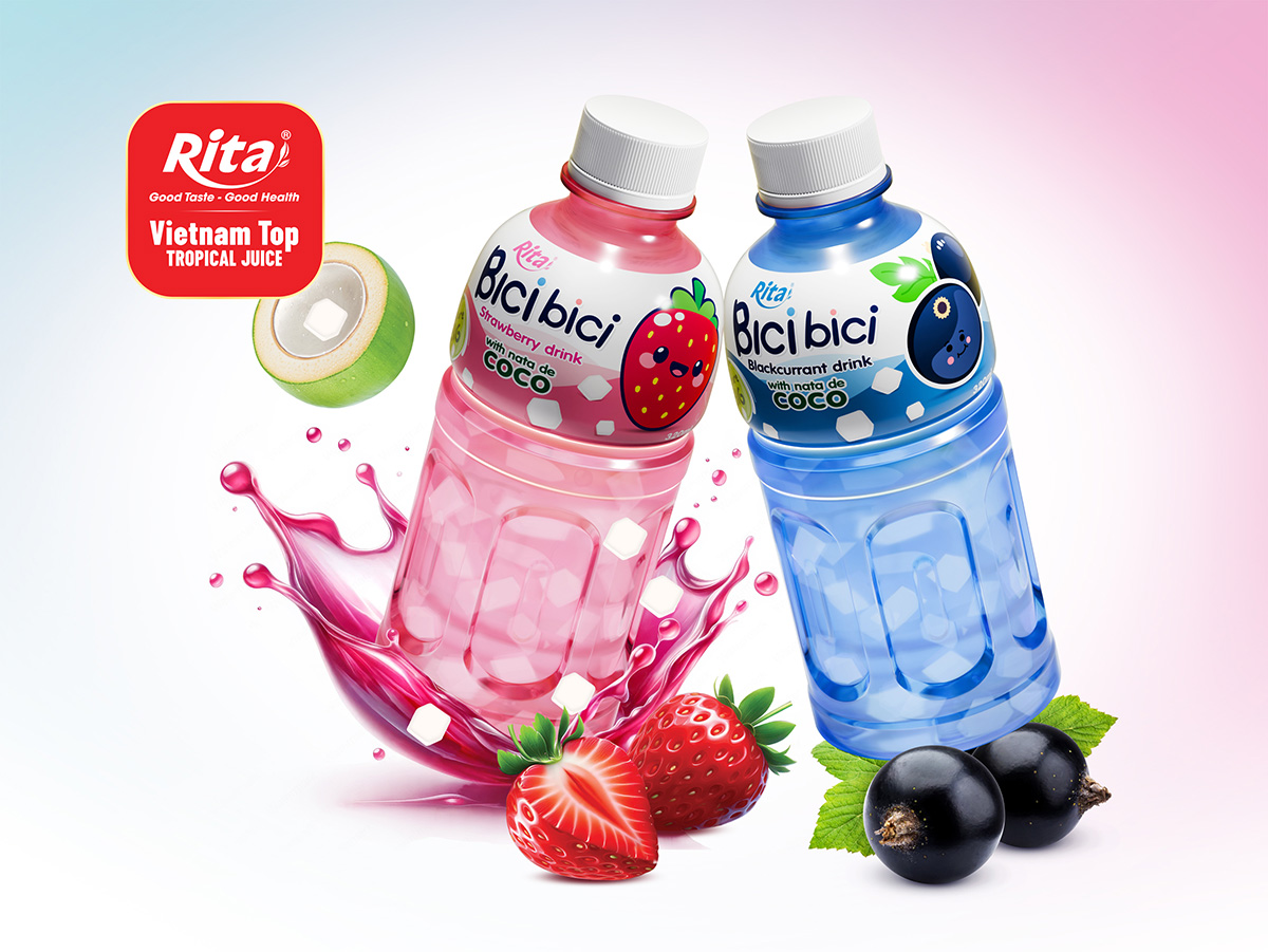 Bici bici  Fruit juice with nata de coco 320ml PET bottle