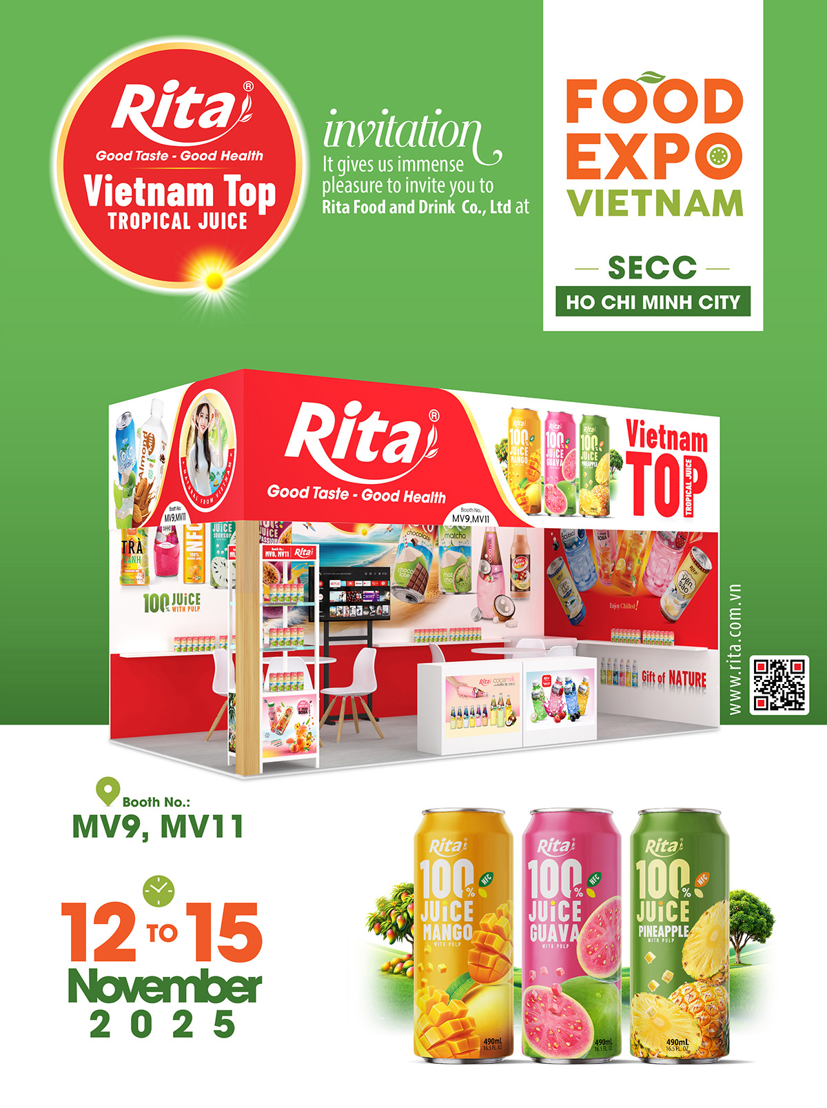 Booth RITA Beverage FoodExpo Vietnam SECC Ho Chi Minh City