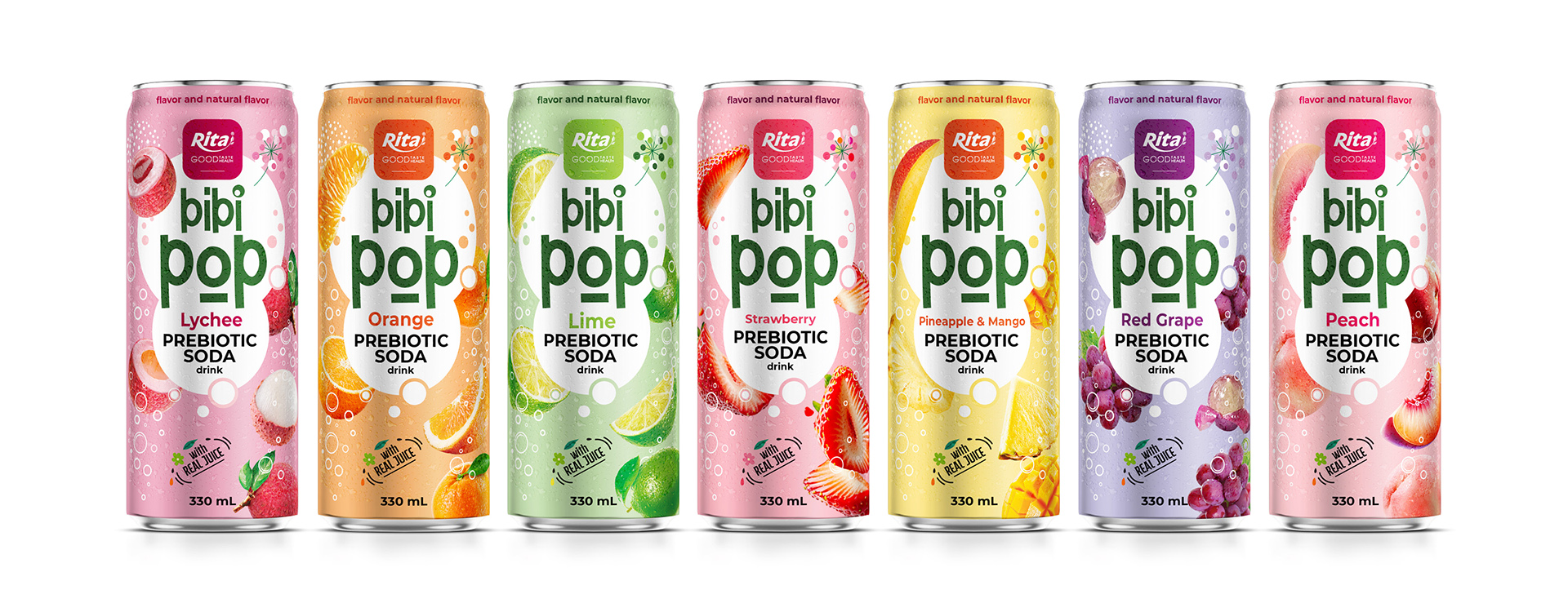 Design Prebiotic Soda drink 330ml sleek can 01