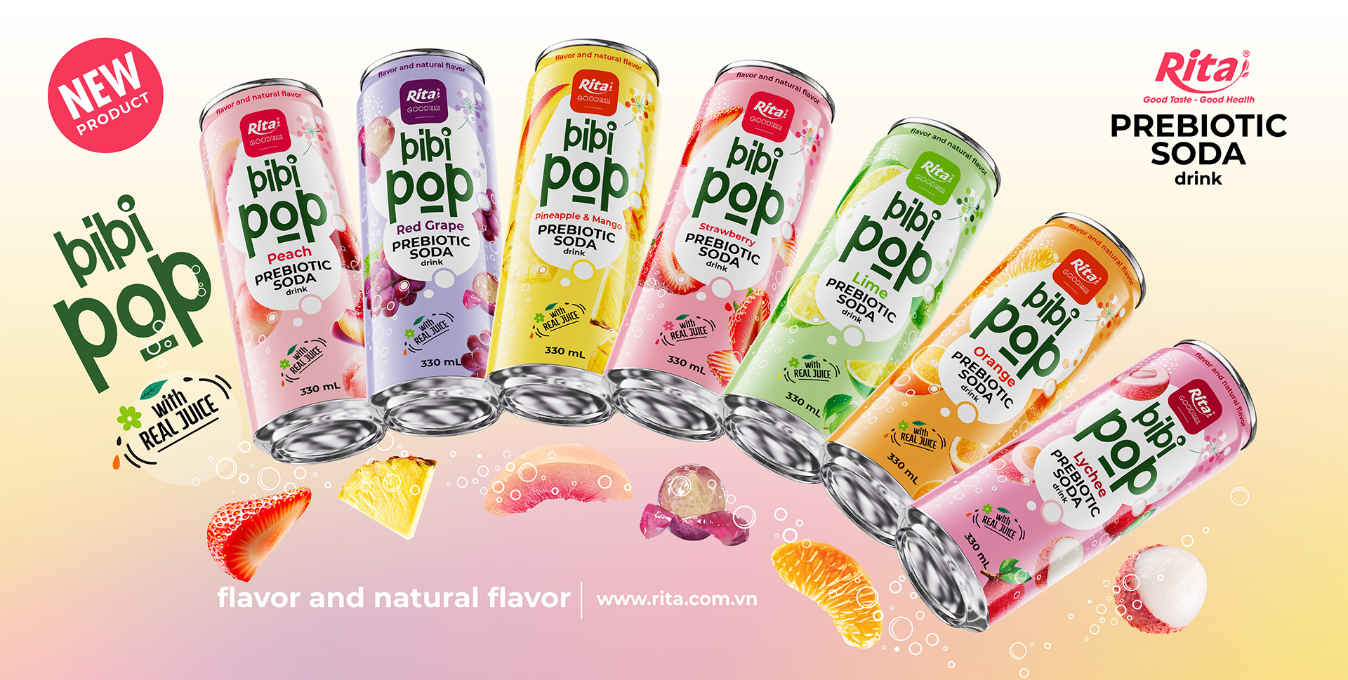 Design Prebiotic Soda drink 330ml sleek can 02