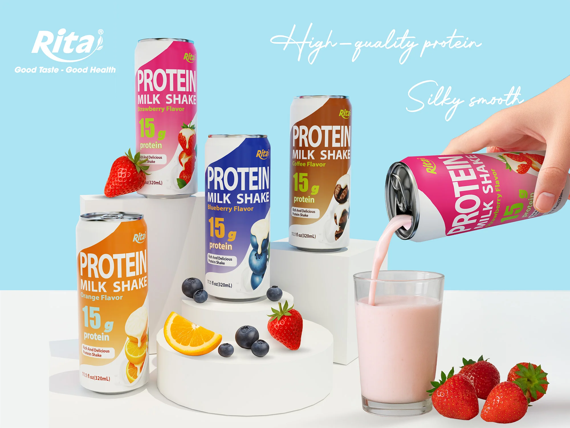 Rita 330ml sleek can milk drink all 4 flavor08