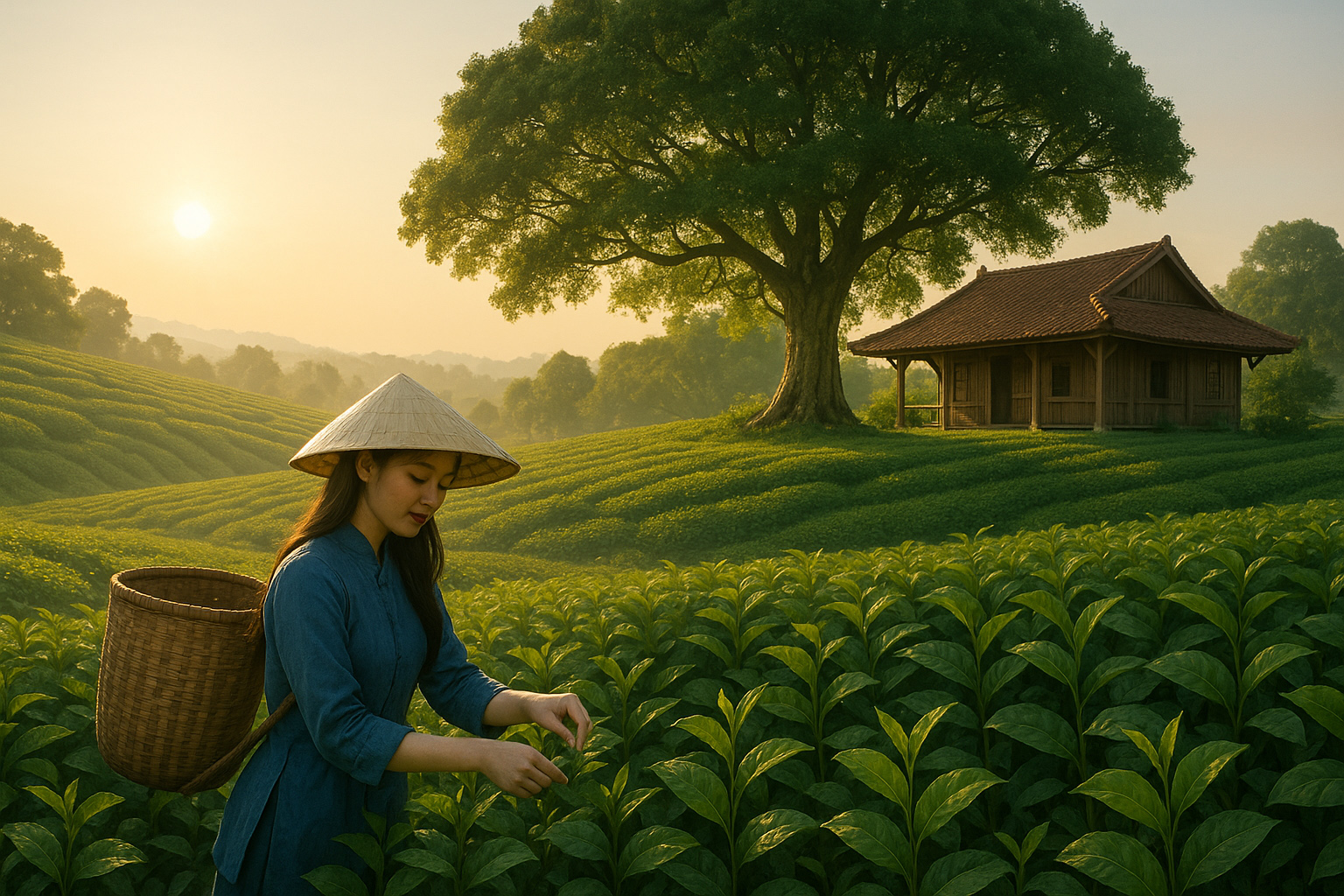 green tea farm