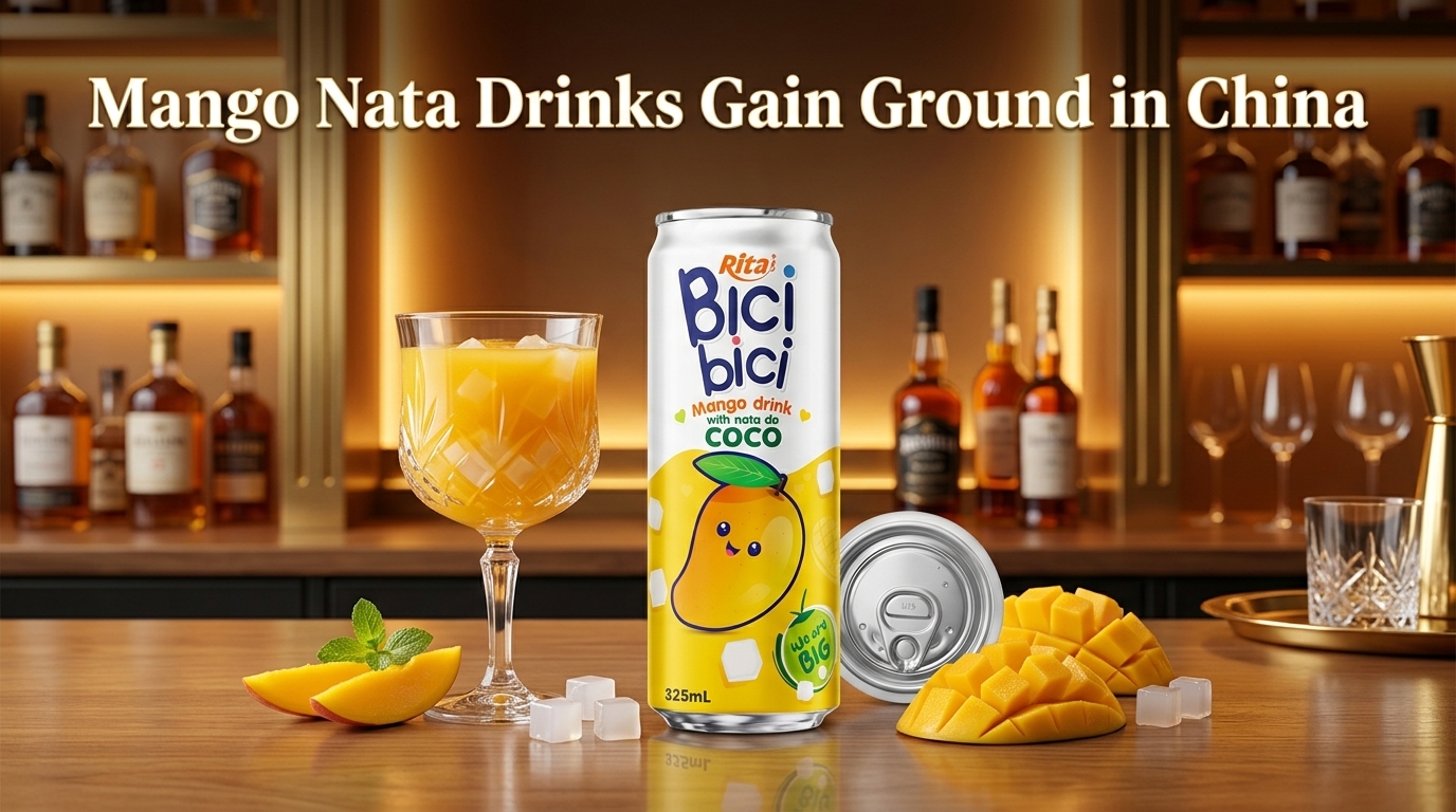 Mango Nata de Coco Drinks Gain Ground as Wide Opening Cans Hit China