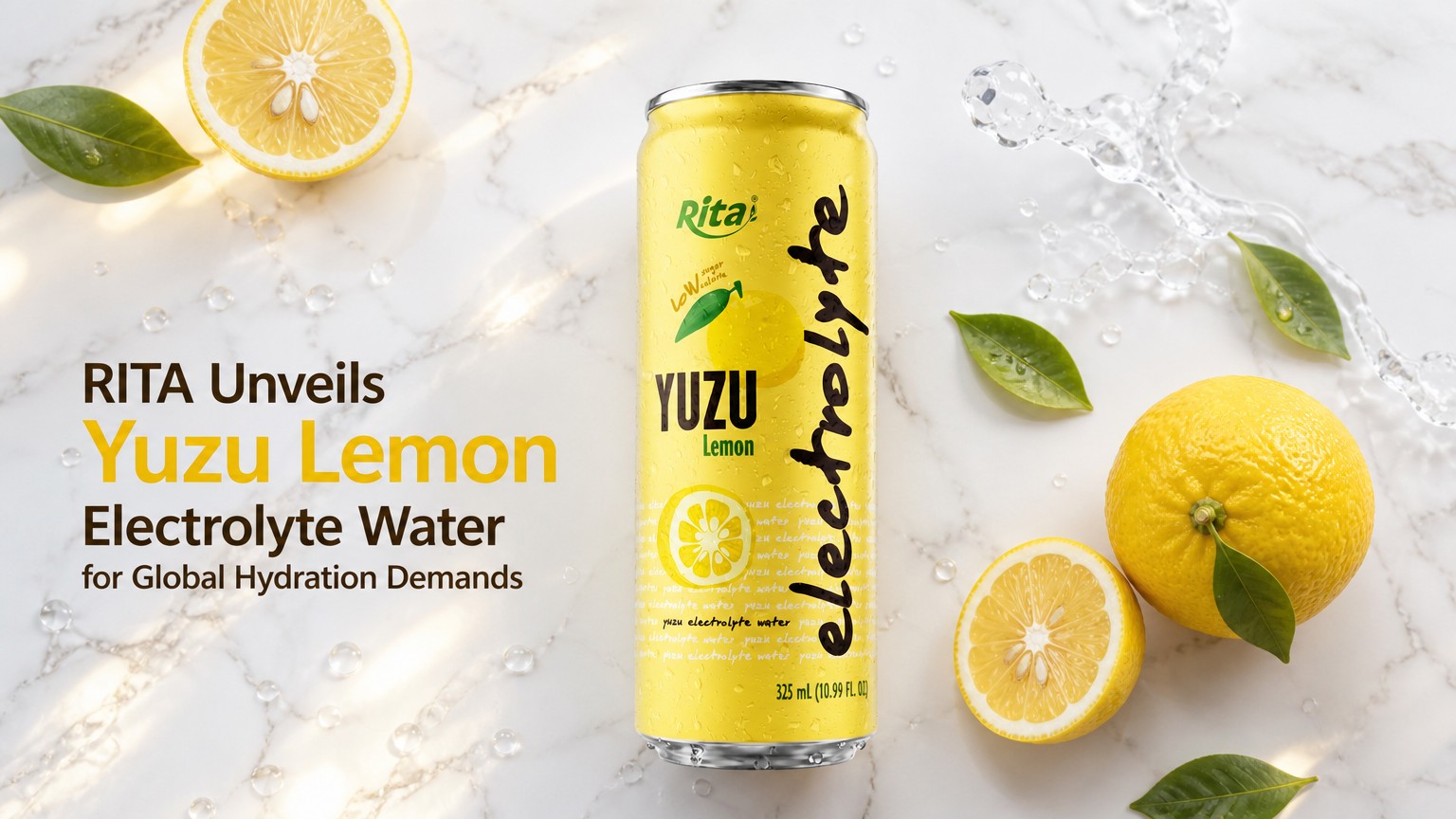 RITA Unveils Yuzu Lemon Electrolyte Water for Global Hydration Demands