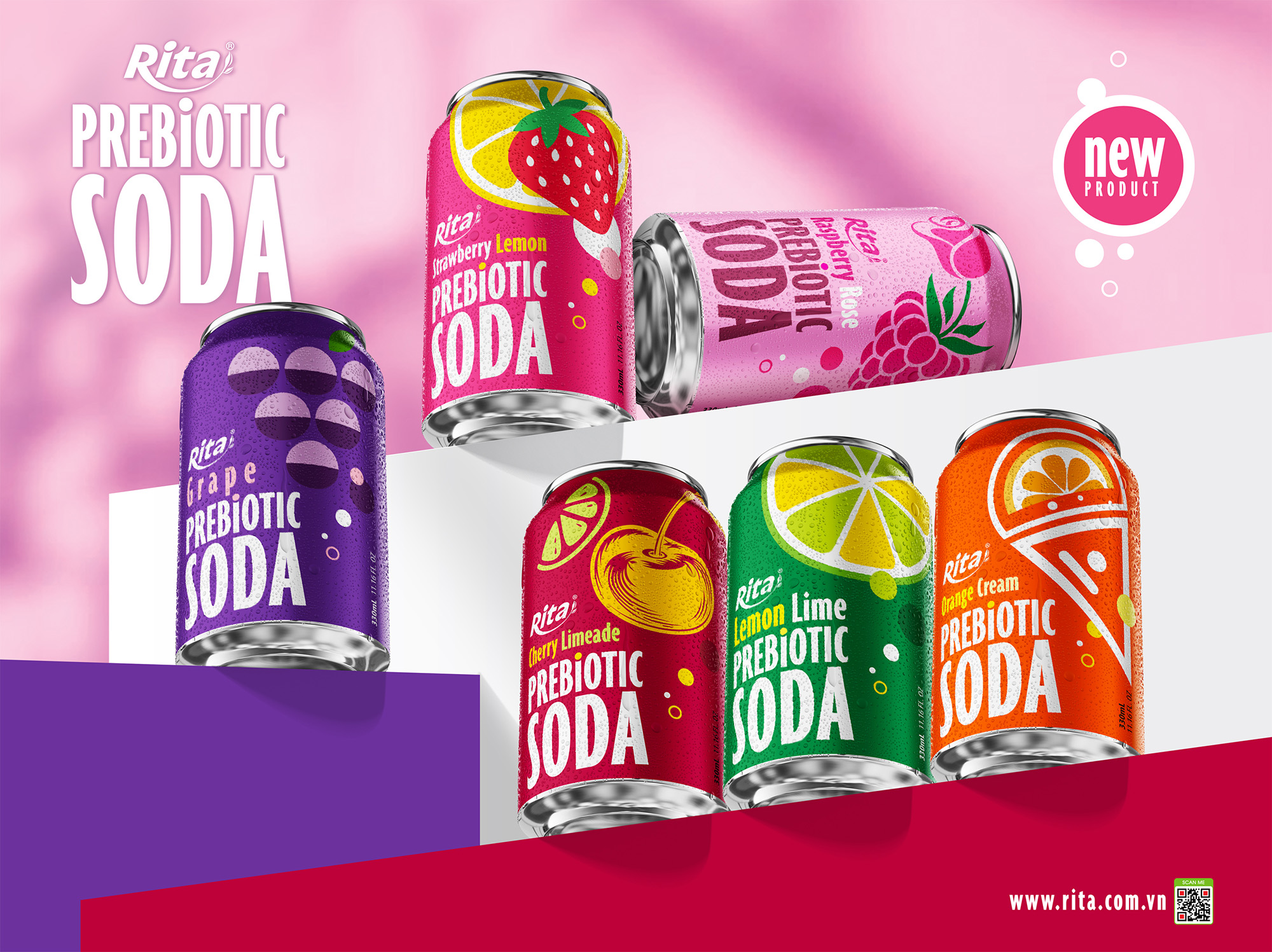Poster Rita Prebiotic Soda Fruit Juice 330ml 