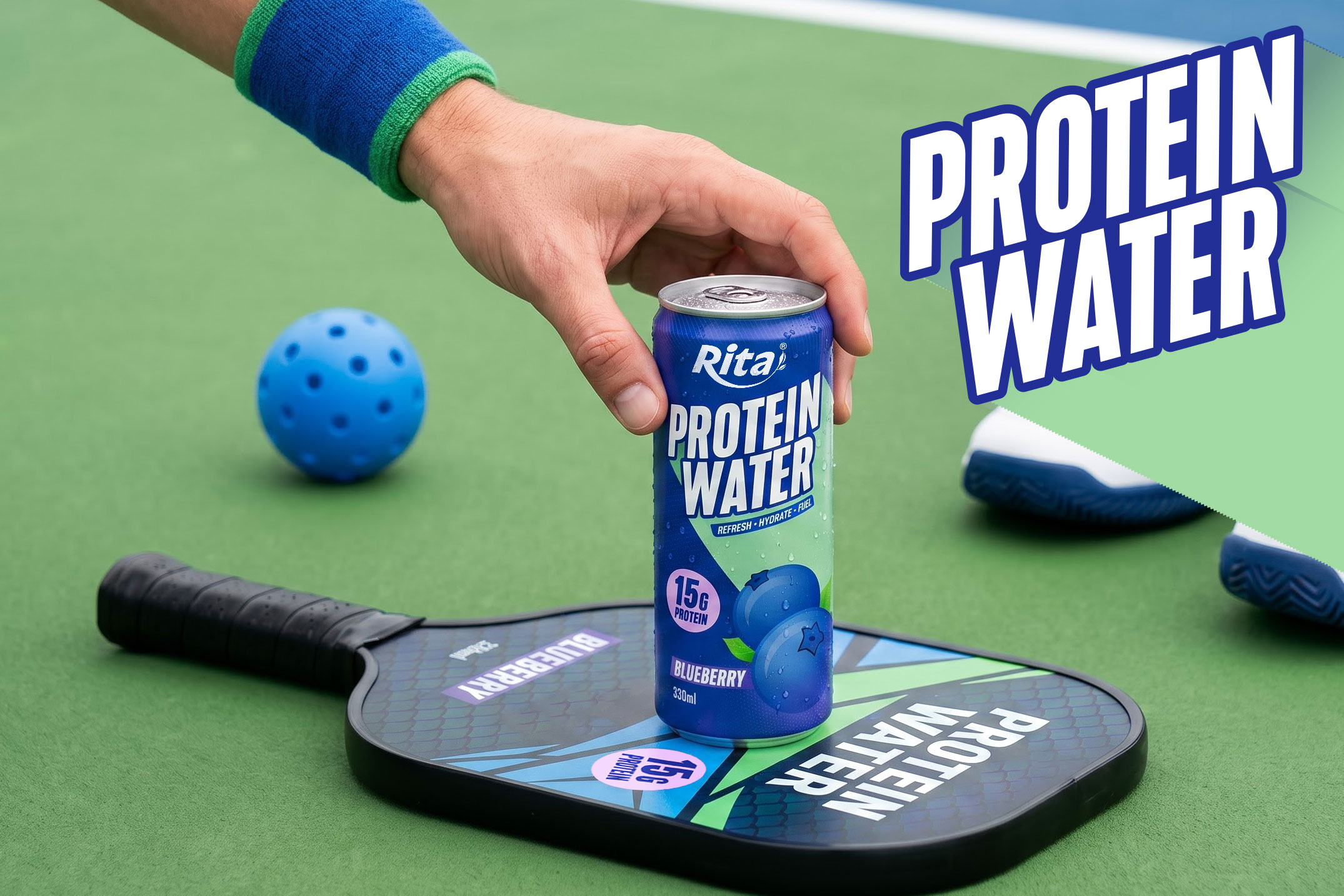 15G protein RITA protein water with blueberry Poster 1