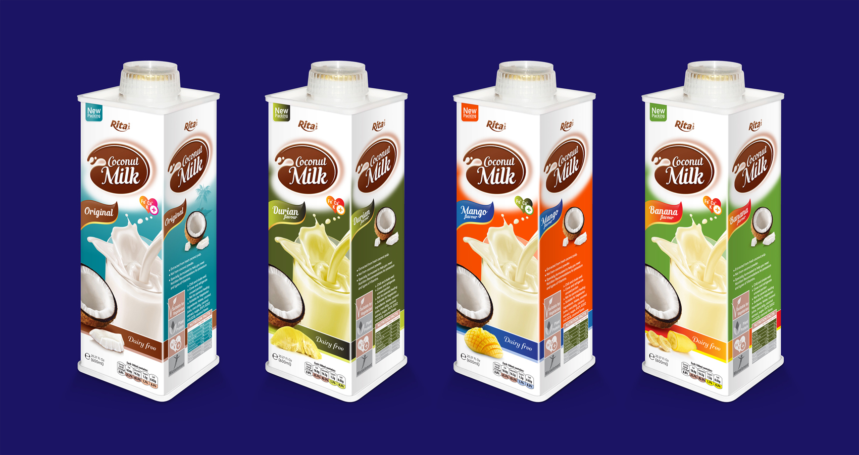 Coconut milk with fruit juice 600ml