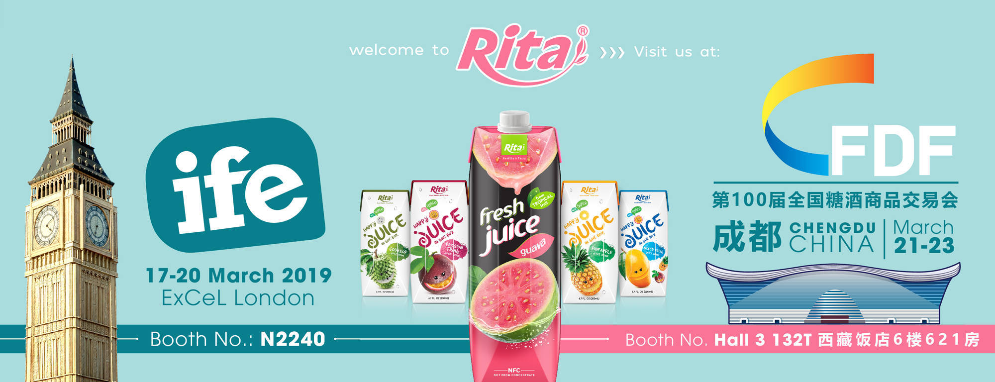RITA Beverage with The International Food & Drink Event (IFE)