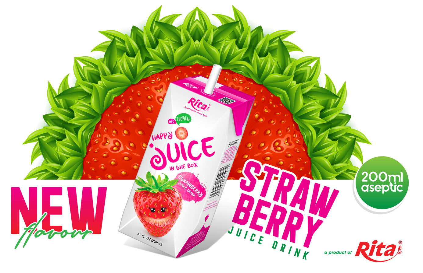 Poster strawberry drink