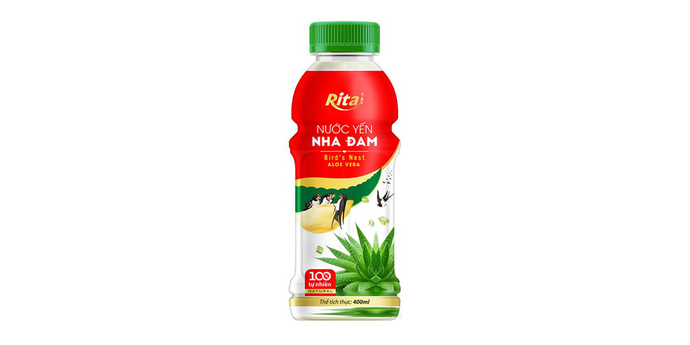 Rita Brand Bird's Nest Aloe Vera 400ml Pet Bottle BIRDS NEST DRINK WITH ALOE VERA