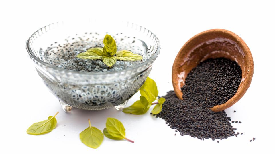 chia and basil seed
