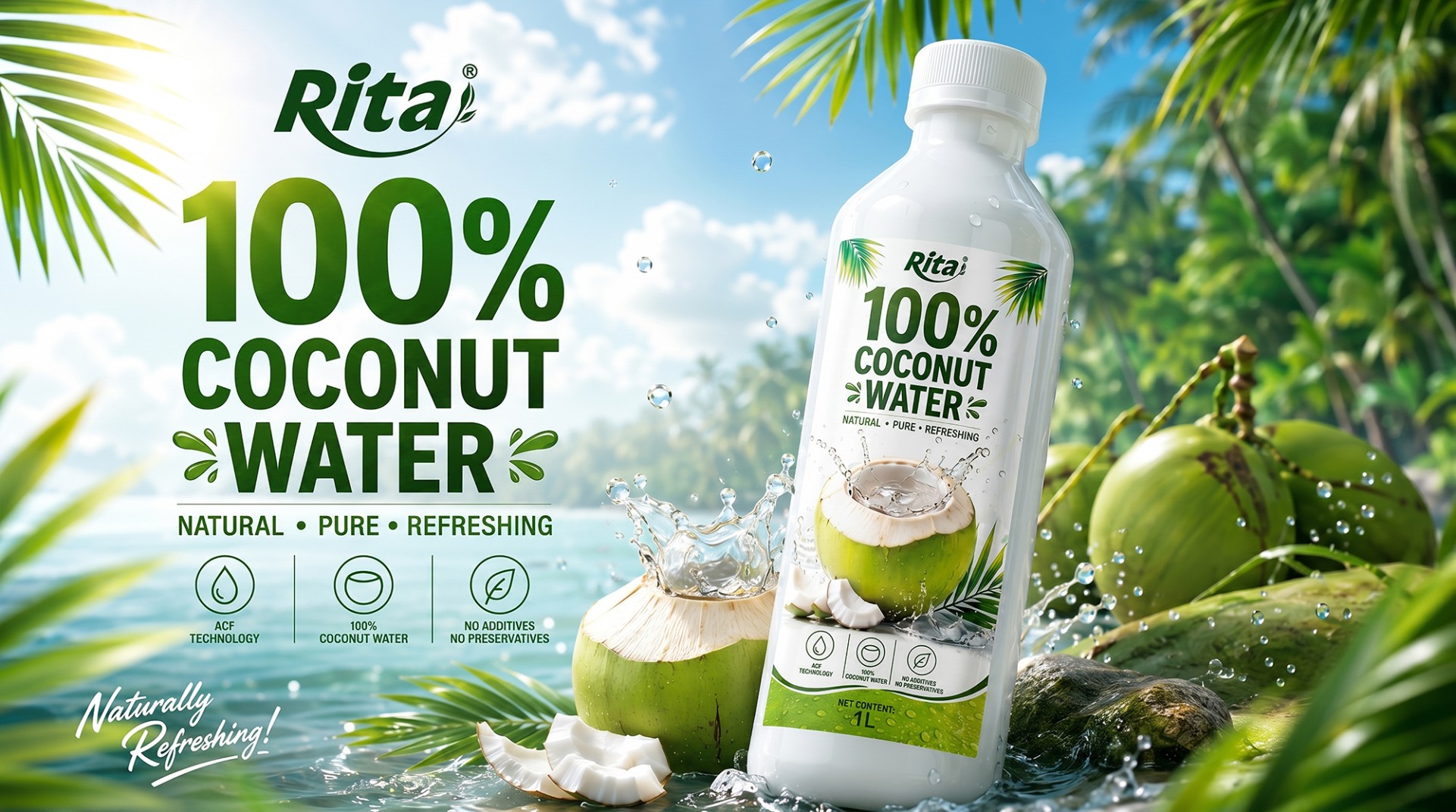 Banner Rita fresh electro coconut water