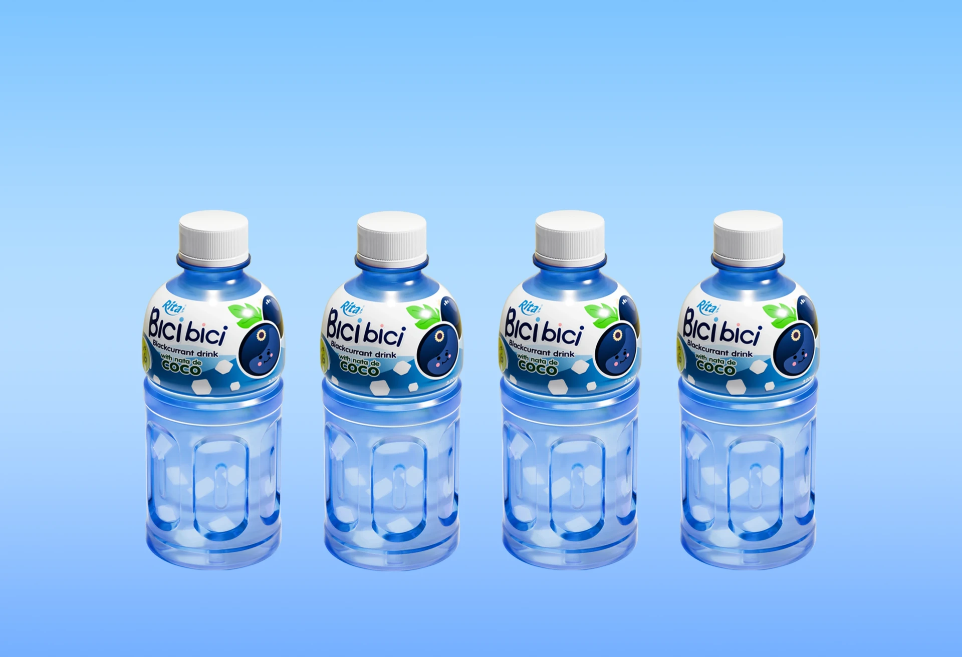 Bici-bici Blackcurrant drink with Nata de Coco