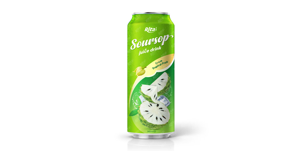 Rita Best Flavor Soursop Juice Drink 500ml Aluminum Can Rita Best Flavor Soursop Juice Drink 500ml Aluminum Can