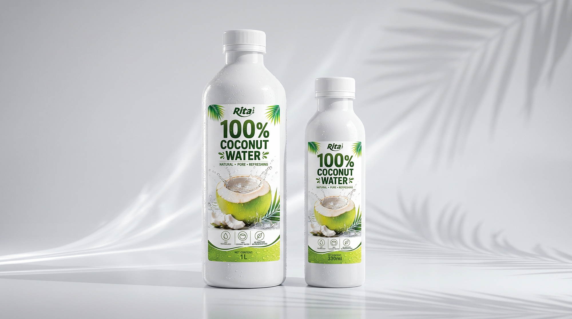 100% Pure Young Coconut Water 330ml PET Bottle Wholesale Poster 3