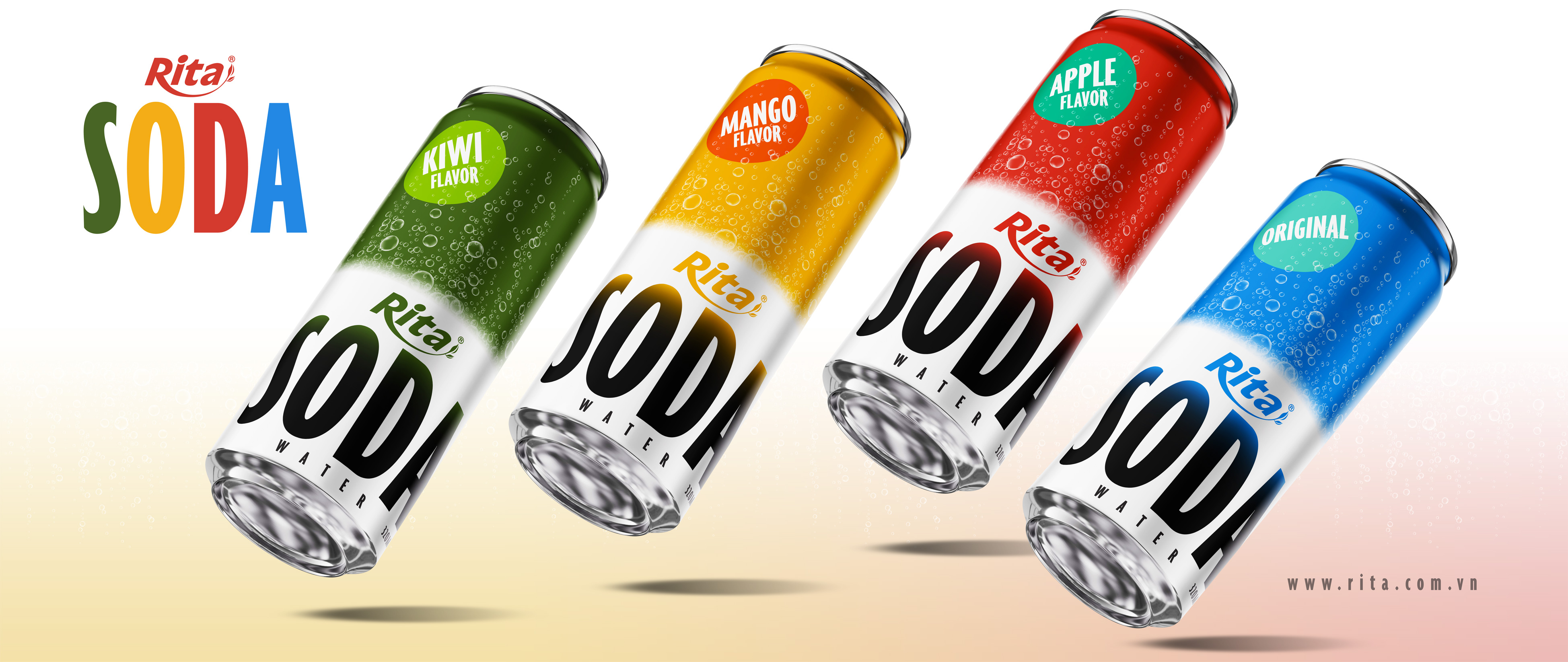 Sparkling Apple Soda Water Drink 320ml Can Poster 1