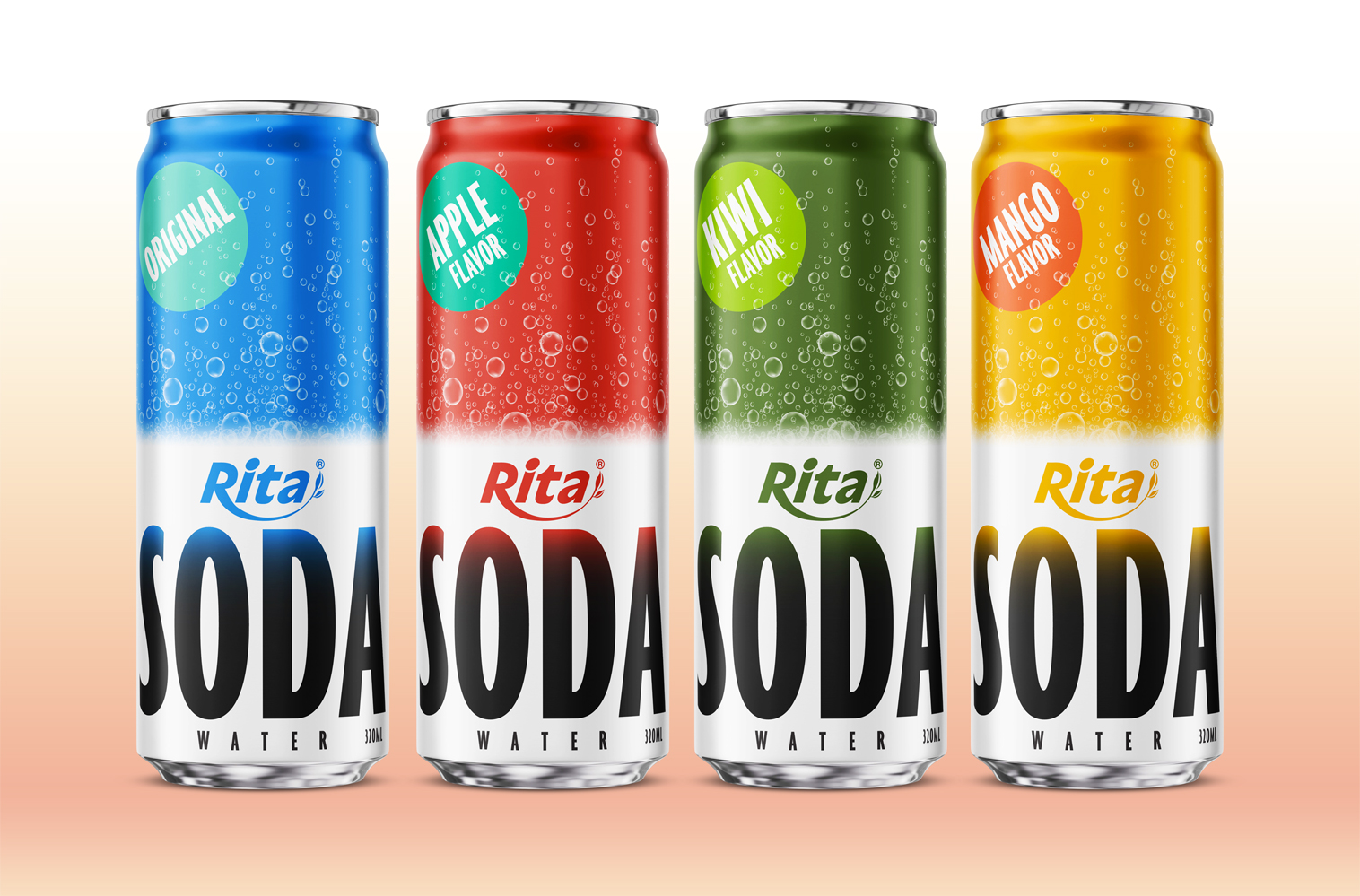 Sparkling Apple Soda Water Drink 320ml Can Poster 2