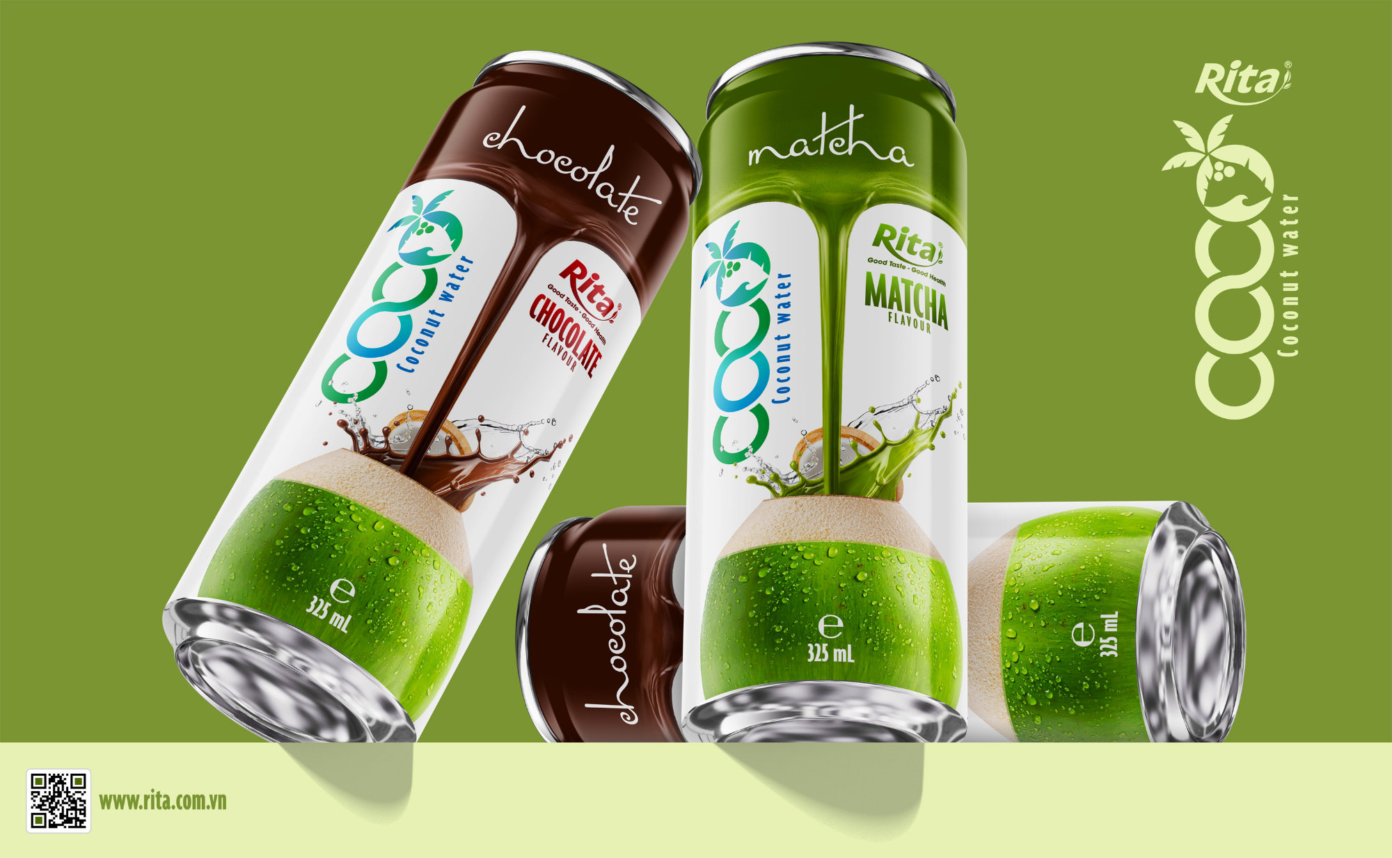 Coconut water with Chocolate Flavor 325ml sleek can Poster 2