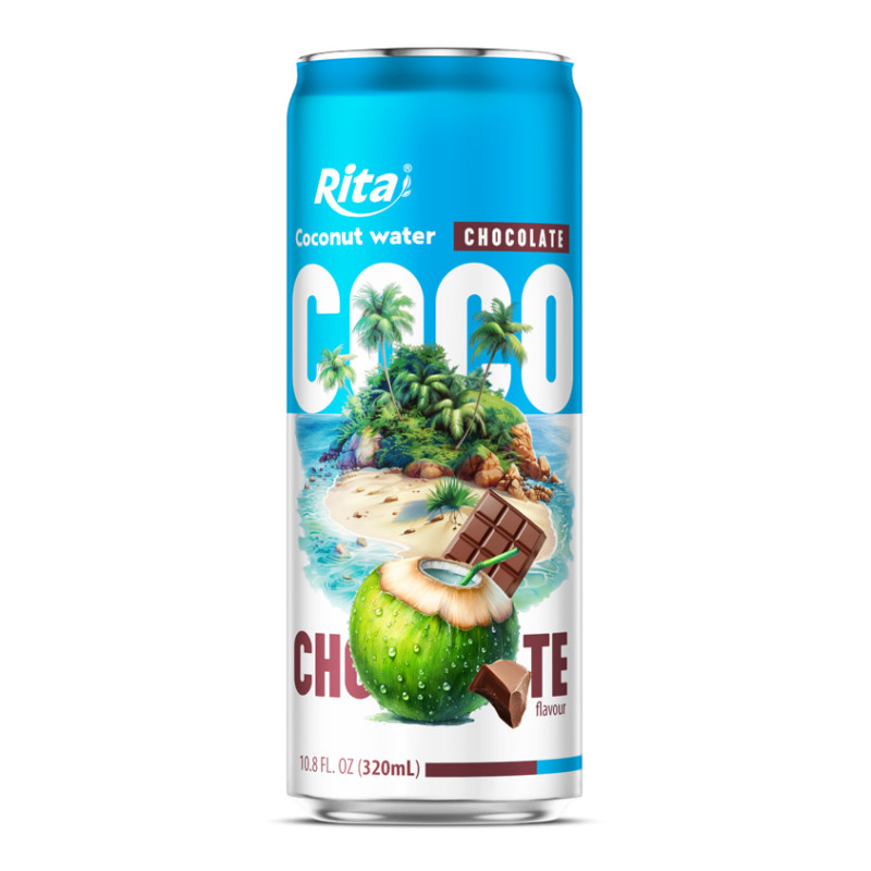 10.8 Fl Oz Young coconut water with Chocolate